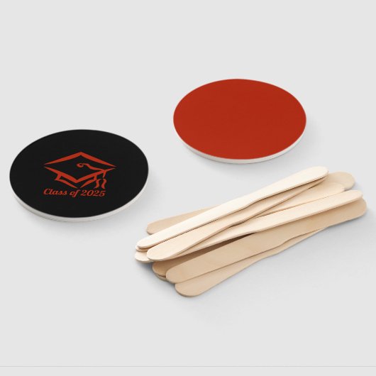 Afstuderen Klasse van 2025 BLKBRD Aanpassen Jaar Handwaaier (Niet-gemonteerd)