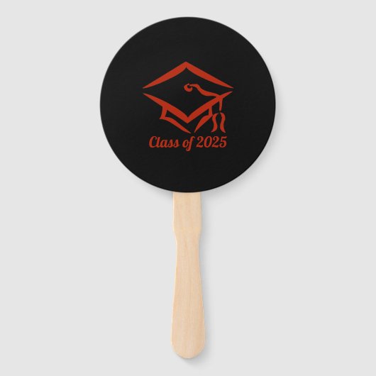 Afstuderen Klasse van 2025 BLKBRD Aanpassen Jaar Handwaaier (Voorkant)