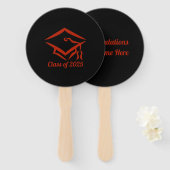 Afstuderen Klasse van 2025 BLKBRD Aanpassen Jaar Handwaaier (Voorkant en achterkant)