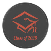 Afstuderen Klasse van 2025 BLKBRD Aanpassen Jaar Hockey Puck (Voorkant)
