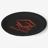 Afstuderen Klasse van 2025 BLKBRD Aanpassen Jaar Papieren Bordje (Gekanteld)