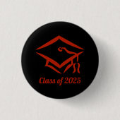 Afstuderen Klasse van 2025 BLKBRD Aanpassen Jaar Ronde Button 3,2 Cm (Voorkant)