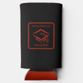 Afstuderen Klasse van 2025 BLKBRD Aanpassen Jaar Seltzer Blikjeskoeler (Achterkant)