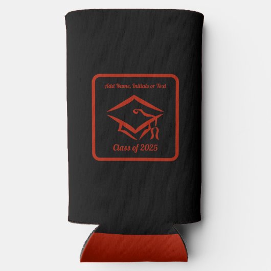 Afstuderen Klasse van 2025 BLKBRD Aanpassen Jaar Seltzer Blikjeskoeler (Achterkant)