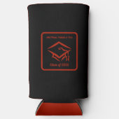 Afstuderen Klasse van 2025 BLKBRD Aanpassen Jaar Seltzer Blikjeskoeler (Voorkant)