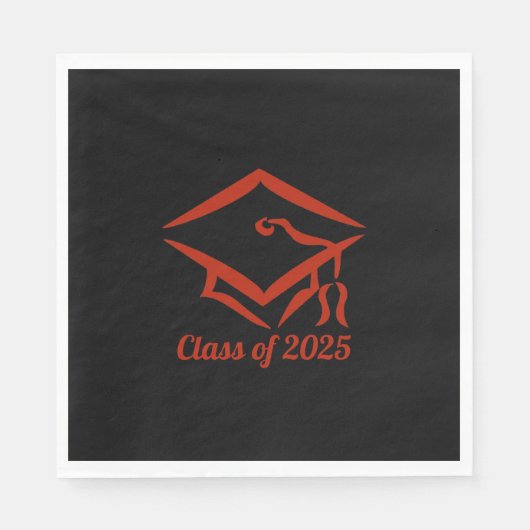 Afstuderen Klasse van 2025 BLKBRD Aanpassen Jaar Servet (Voorkant)