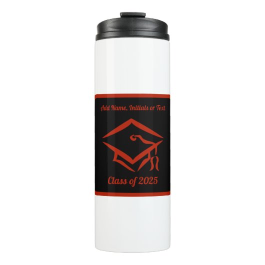 Afstuderen Klasse van 2025 BLKBRD Aanpassen Jaar Thermosbeker (Voorkant)