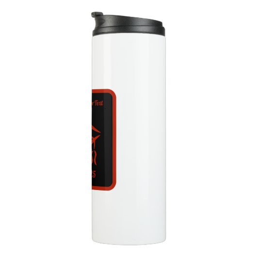 Afstuderen Klasse van 2025 BLKBRD Aanpassen Jaar Thermosbeker (Geroteerd rechts)