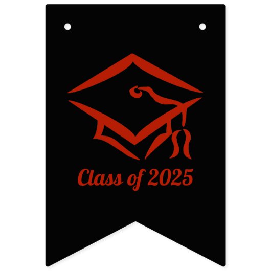 Afstuderen Klasse van 2025 BLKBRD Aanpassen Jaar Vlaggetjes (Eerste vlag)