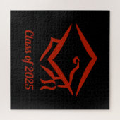 Afstuderen Klasse van 2025 BLKBRD Custom Year Name Legpuzzel (Horizontaal)