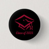 Afstuderen Klasse van 2025 BLKDKRD Aanpassen Jaar Ronde Button 3,2 Cm (Voorkant)