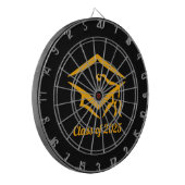 Afstuderen Klasse van 2025 BLKGLD Custom Year Name Dartbord (Voorkant Links)