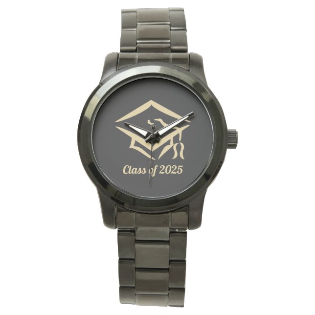 Afstuderen Klasse van 2025 BLKVMG Customize Jaar Horloge (Voorkant)