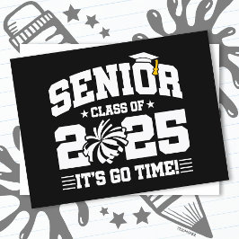 Afstuderen Klasse van 2025 Cheerleader Cheer Senio Briefkaart