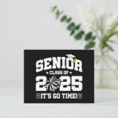 Afstuderen Klasse van 2025 Cheerleader Cheer Senio Briefkaart (Staand voorkant)