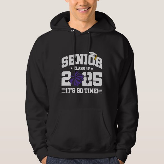 Afstuderen Klasse van 2025 Cheerleader Cheer Senio Hoodie (Voorkant)