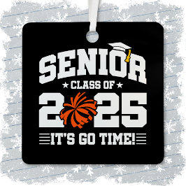 Afstuderen Klasse van 2025 Cheerleader Cheer Senio Metalen Ornament