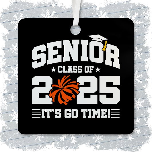 Afstuderen Klasse van 2025 Cheerleader Cheer Senio Metalen Ornament