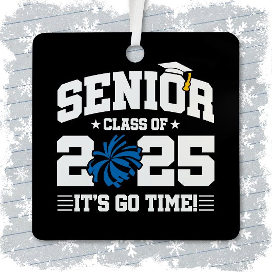 Afstuderen Klasse van 2025 Cheerleader Cheer Senio Metalen Ornament