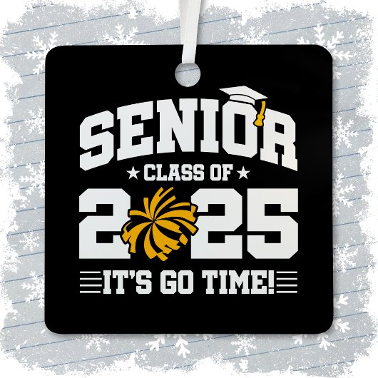 Afstuderen Klasse van 2025 Cheerleader Cheer Senio Metalen Ornament