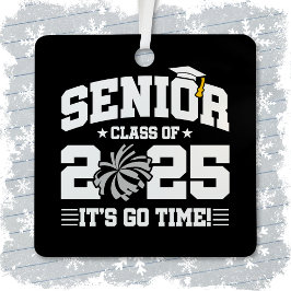 Afstuderen Klasse van 2025 Cheerleader Cheer Senio Metalen Ornament