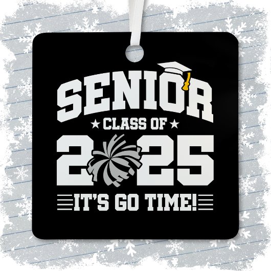 Afstuderen Klasse van 2025 Cheerleader Cheer Senio Metalen Ornament