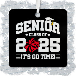 Afstuderen Klasse van 2025 Cheerleader Cheer Senio Metalen Ornament