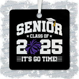 Afstuderen Klasse van 2025 Cheerleader Cheer Senio Metalen Ornament