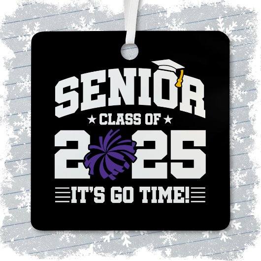 Afstuderen Klasse van 2025 Cheerleader Cheer Senio Metalen Ornament