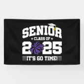 Afstuderen Klasse van 2025 Cheerleader Cheer Senio Spandoek (Horizontaal)