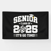Afstuderen Klasse van 2025 Cheerleader Cheer Senio Spandoek (Horizontaal)