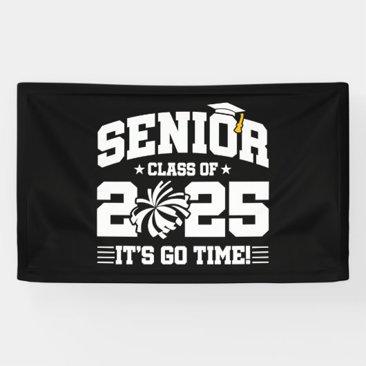 Afstuderen Klasse van 2025 Cheerleader Cheer Senio Spandoek (Horizontaal)