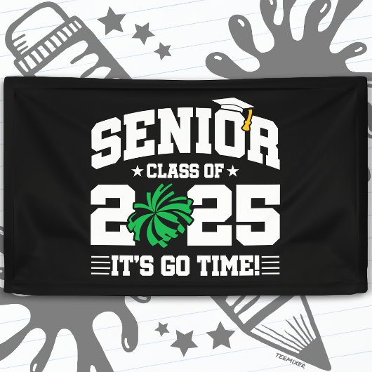 Afstuderen Klasse van 2025 Cheerleader Cheer Senio Spandoek