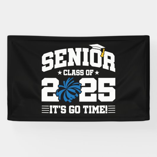 Afstuderen Klasse van 2025 Cheerleader Cheer Senio Spandoek (Horizontaal)