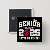 Afstuderen Klasse van 2025 Cheerleader Cheer Senio Vierkante Button 5,1 Cm (Voorkant /achterkant)