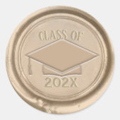 Afstuderen Klasse van 2025 Classic Gold Wax Seal Ronde Sticker (Voorkant)