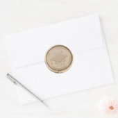 Afstuderen Klasse van 2025 Classic Gold Wax Seal Ronde Sticker (Envelop)