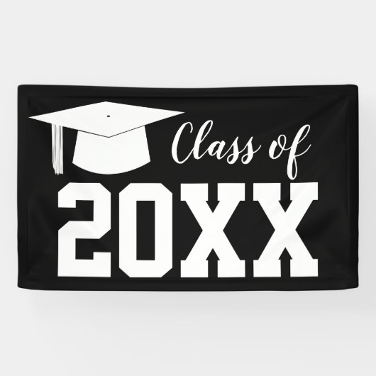 Afstuderen Klasse van 2025 Custom Year Pet Tassel Spandoek (Horizontaal)