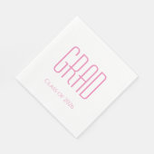 Afstuderen Klasse van 2025 Eenvoudige Roze Typogra Servet (Hoek)