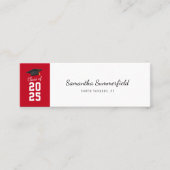 Afstuderen Klasse van 2025 Elegant Afstudeerder Ca Mini Visitekaartje (Voorkant)