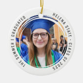 Afstuderen Klasse van 2025 Foto Keepsake Keramisch Ornament (Voorkant)