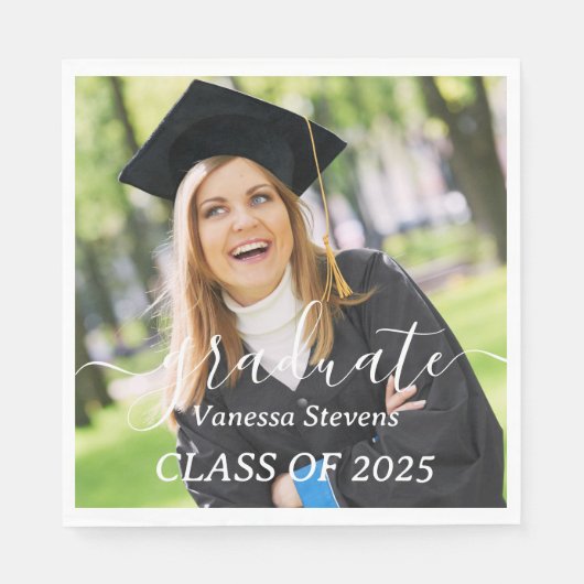 Afstuderen Klasse van 2025 Foto Servet (Voorkant)