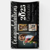 Afstuderen Klasse van 2025 Fotocollage Spandoek (Verticaal)