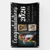 Afstuderen Klasse van 2025 Fotocollage Spandoek (Verticaal)