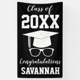 Afstuderen Klasse van 2025 Gepersonaliseerde Naam Spandoek