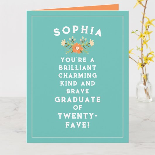 Afstuderen Klasse van 2025 Kaart (Gele Bloem)