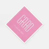 Afstuderen Klasse van 2025 Minimalistisch Roze Servet (Hoek)