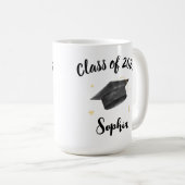 Afstuderen klasse van 2025 Mok, gepersonaliseerde  Koffiemok (Voorkant rechts)