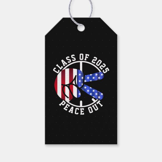 Afstuderen Klasse van 2025 Peace Out Afstuderen Cadeaulabel (Voorkant)