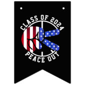 Afstuderen Klasse van 2025 Peace Out Afstuderen Pa Vlaggetjes (Derde vlag)